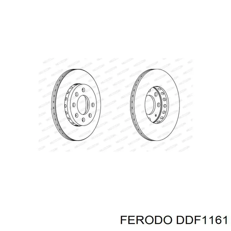 DDF1161 Ferodo диск тормозной передний