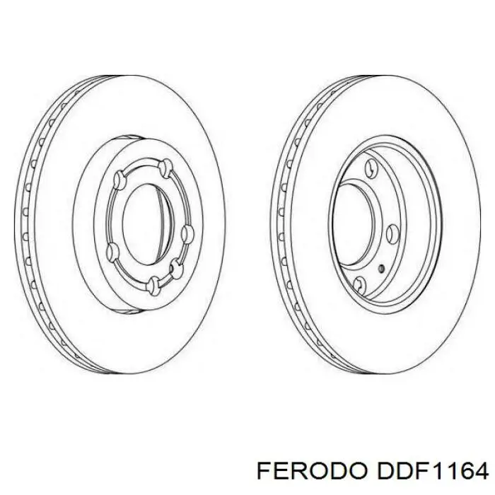 Freno de disco delantero DDF1164 Ferodo