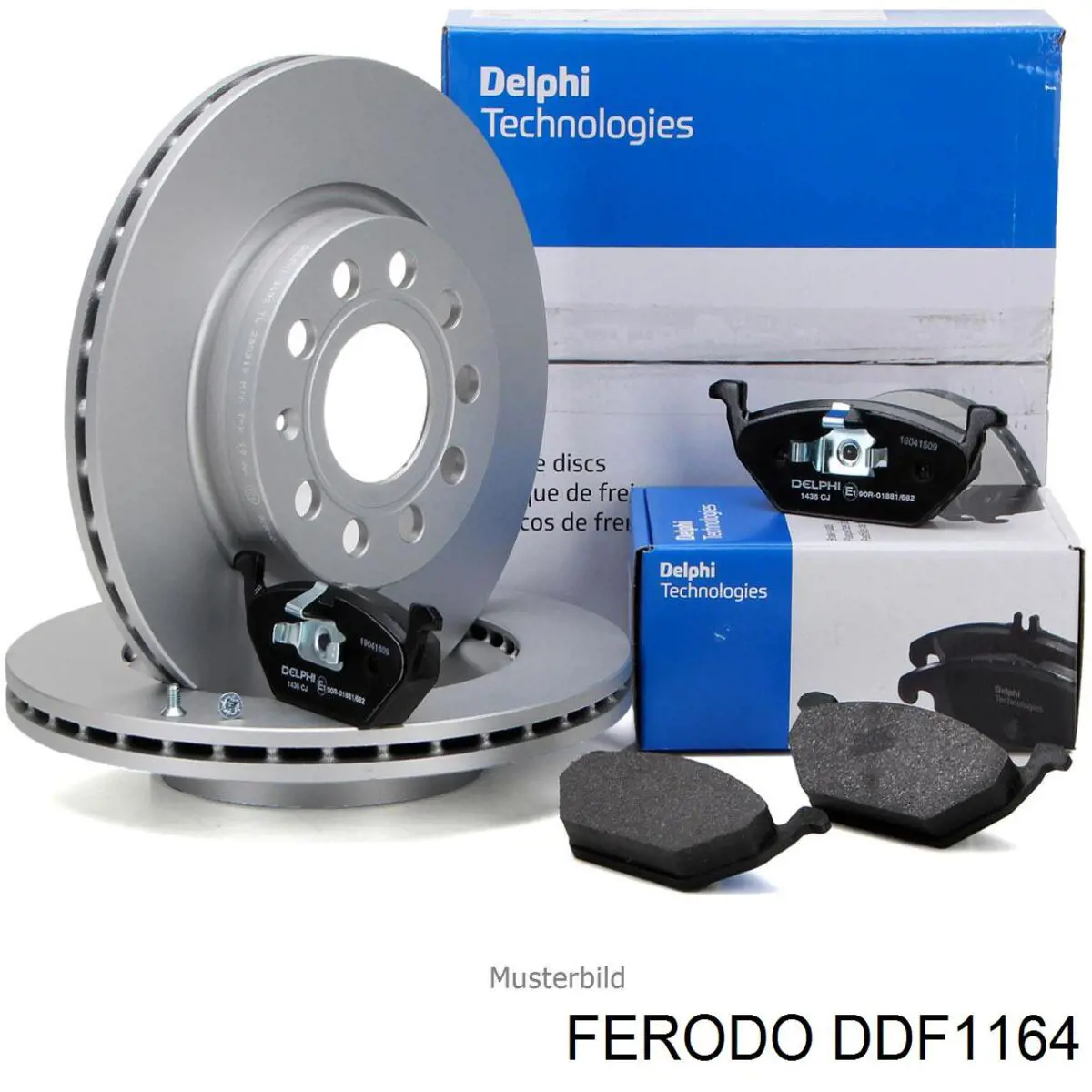 Передние тормозные диски DDF1164 Ferodo