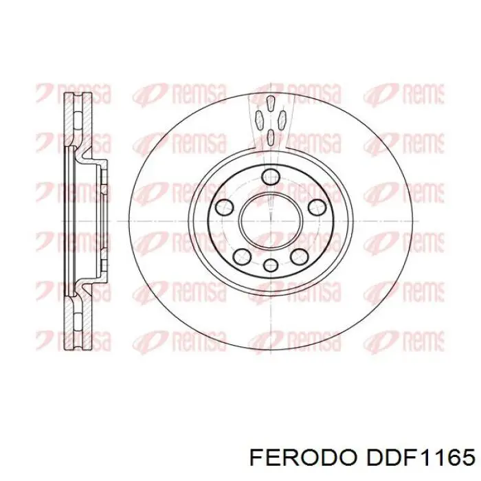 DDF1165 Ferodo диск тормозной передний