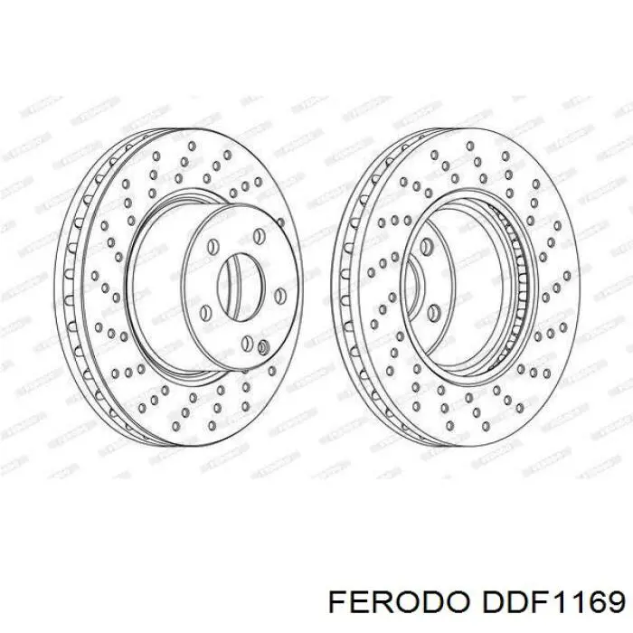 Передние тормозные диски DDF1169 Ferodo