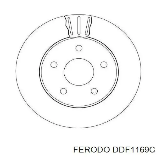 Передний тормозной диск Ferodo DDF1169C