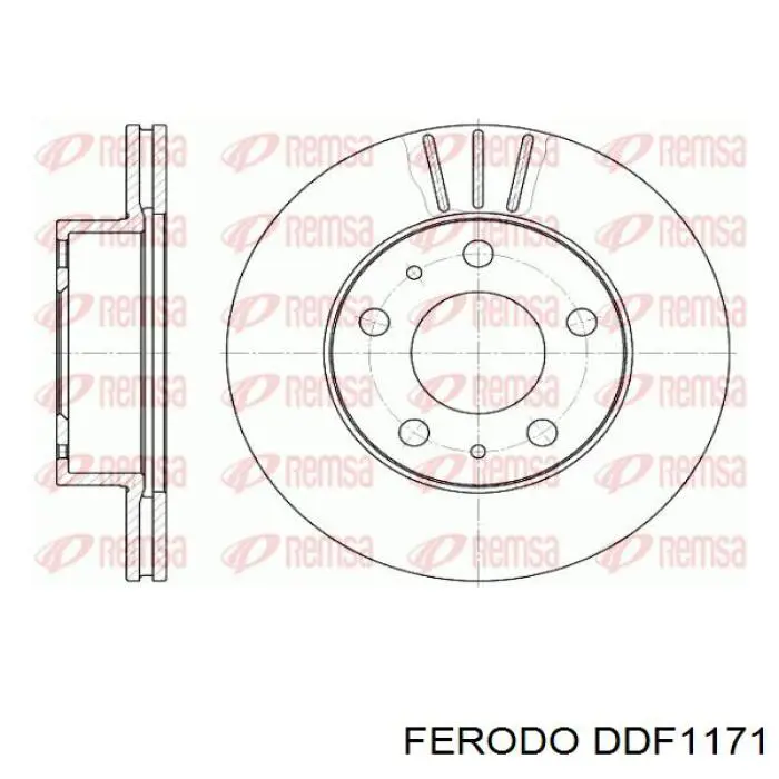 Передние тормозные диски DDF1171 Ferodo