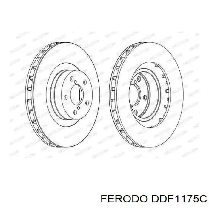 Передние тормозные диски DDF1175C Ferodo