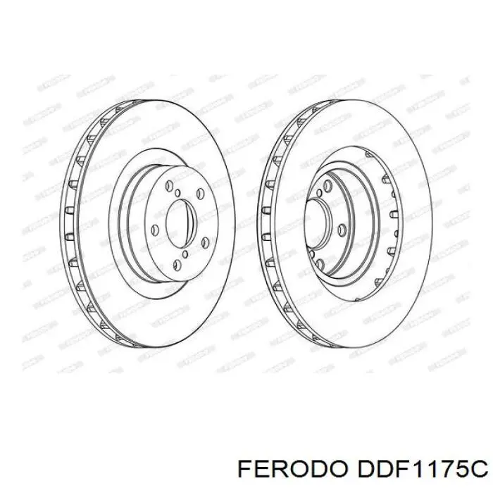 Freno de disco delantero DDF1175C Ferodo