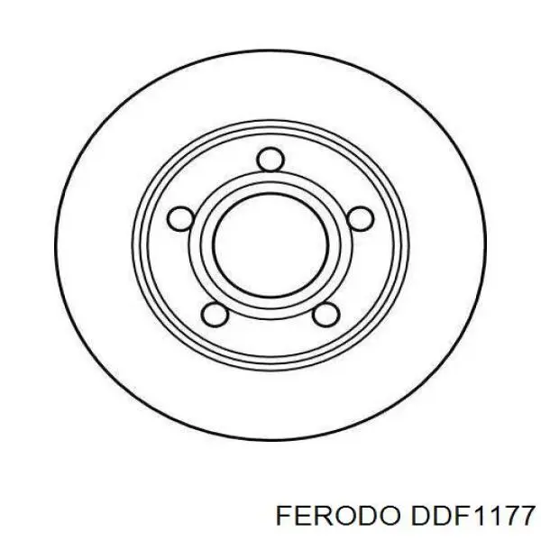 Купить DDF1177 Ferodo Диск тормозной задний