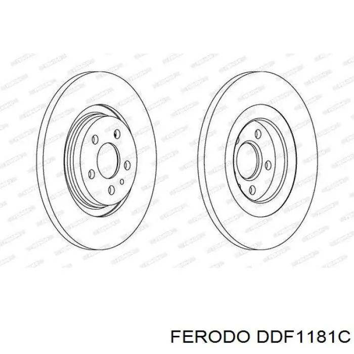 DDF1181C Ferodo диск тормозной задний