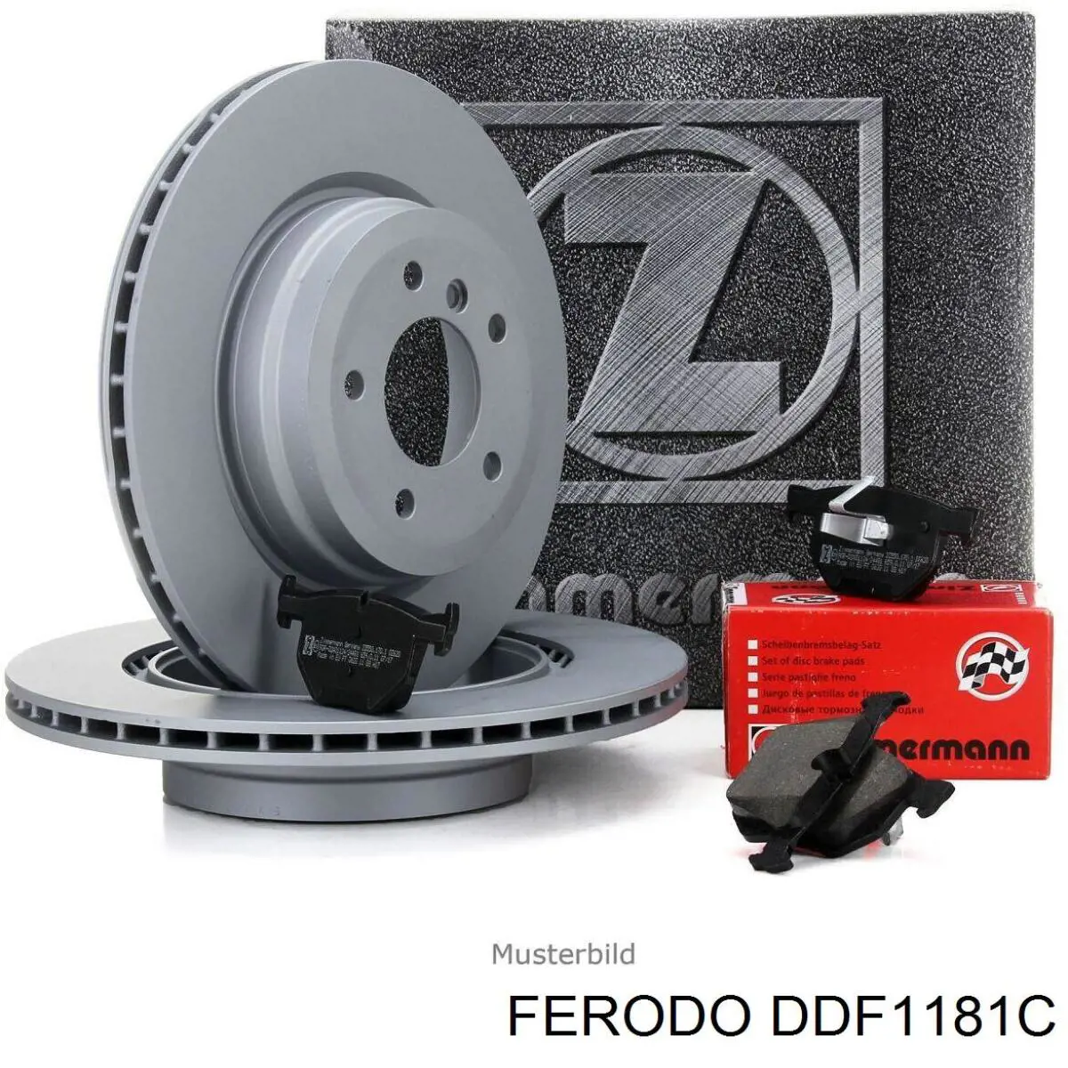 Disco de freno trasero DDF1181C Ferodo