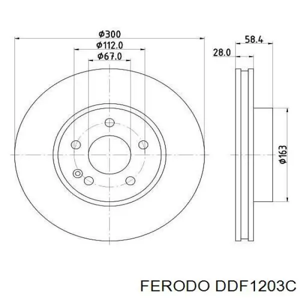Купить DDF1203C Ferodo Ротор тормозной