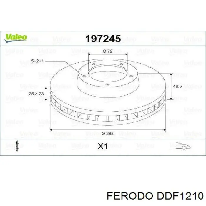Купить DDF1210 Ferodo Ротор тормозной