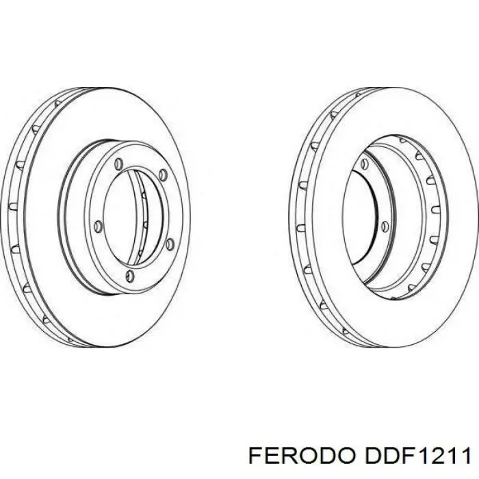 Freno de disco delantero DDF1211 Ferodo