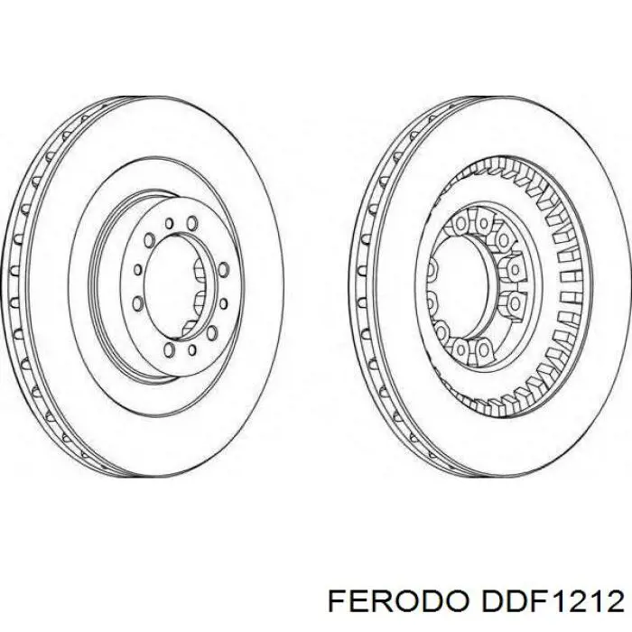 Freno de disco delantero DDF1212 Ferodo