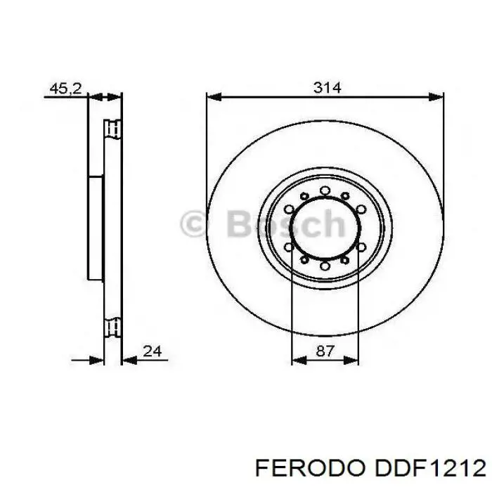 Купить DDF1212 Ferodo Ротор тормозной