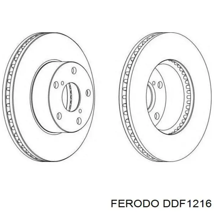 Freno de disco delantero DDF1216 Ferodo