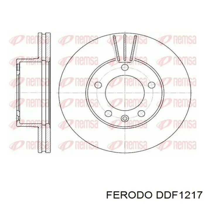 DDF1217 Ferodo диск тормозной передний