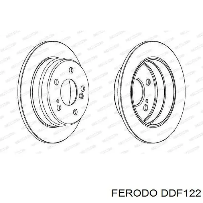 DDF122 Ferodo диск тормозной задний