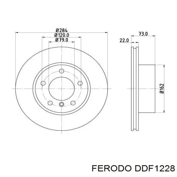 Передний тормозной диск Ferodo DDF1228