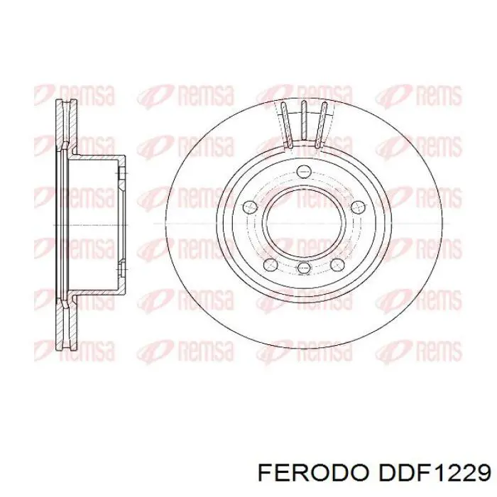 Передний тормозной диск Ferodo DDF1229