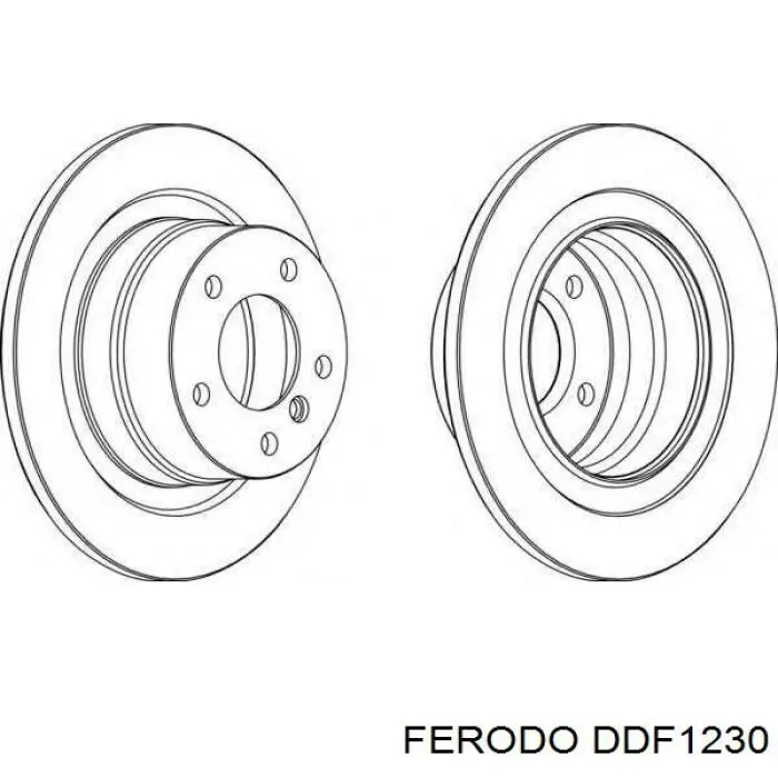 DDF1230 Ferodo диск тормозной задний
