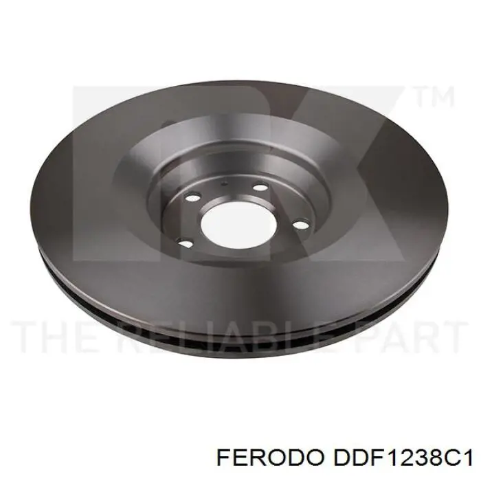 Тормоз дисковый передний Ferodo DDF1238C1 цена, от 96.42 USD