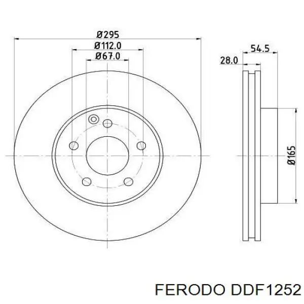 Передний тормозной диск Ferodo DDF1252