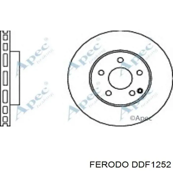 Тормоз дисковый передний Ferodo DDF1252 цена, от 63.53 USD