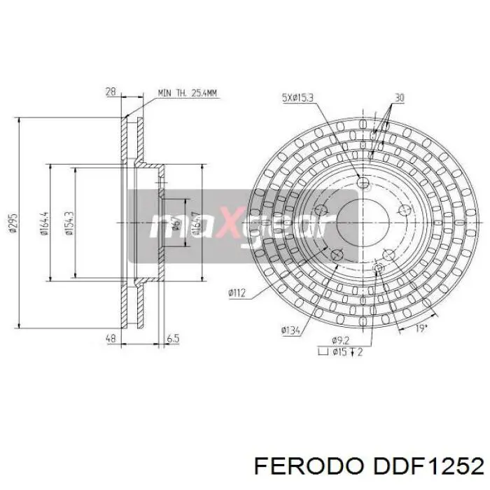 Купить DDF1252 Ferodo Ротор тормозной
