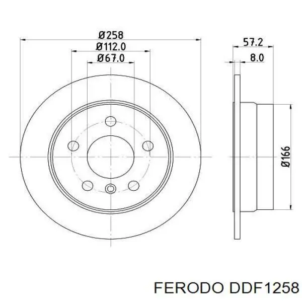 DDF1258 Ferodo Дисковый тормоз
