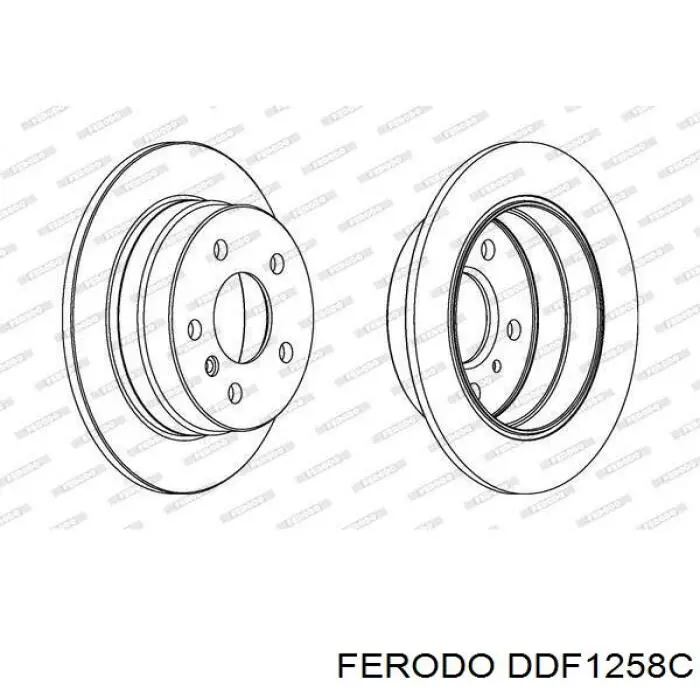 Тормозные диски DDF1258C Ferodo