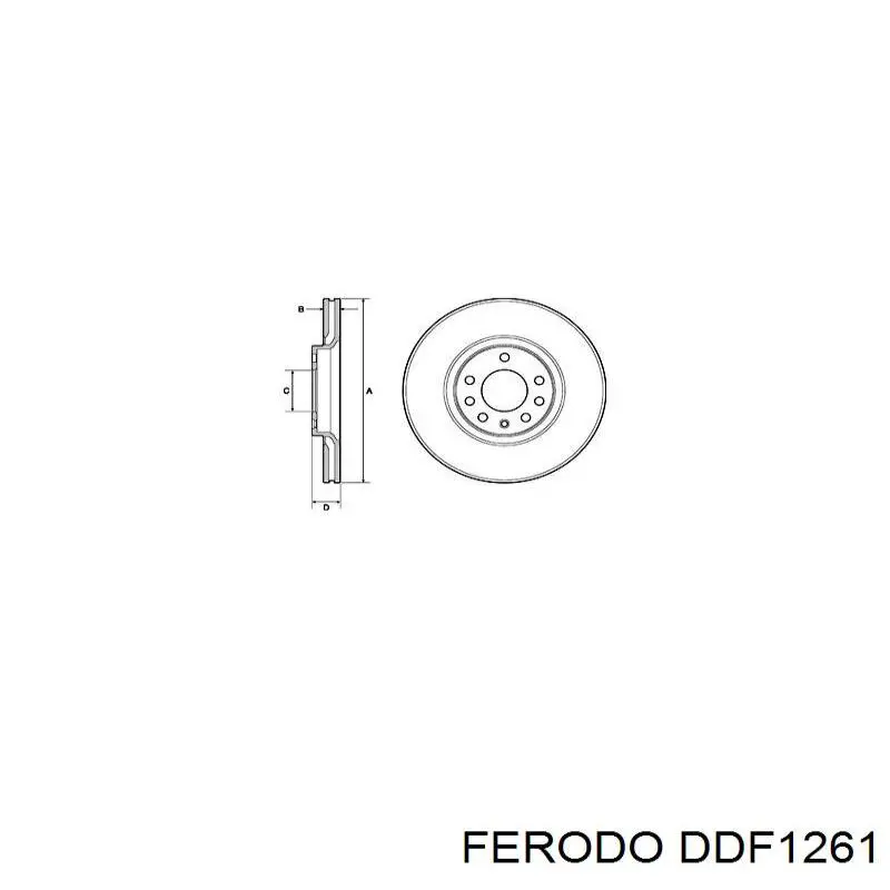 DDF1261 Ferodo Диск тормозной передний