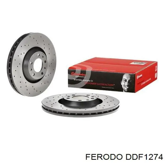 Передние тормозные диски DDF1274 Ferodo