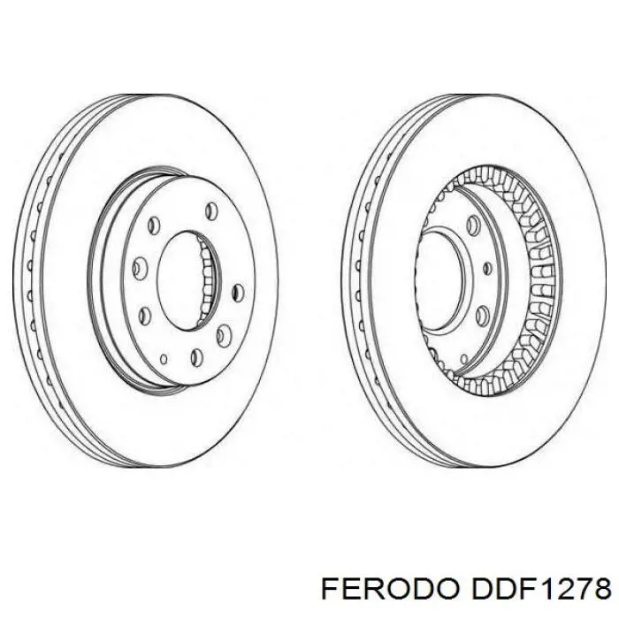 Freno de disco delantero DDF1278 Ferodo