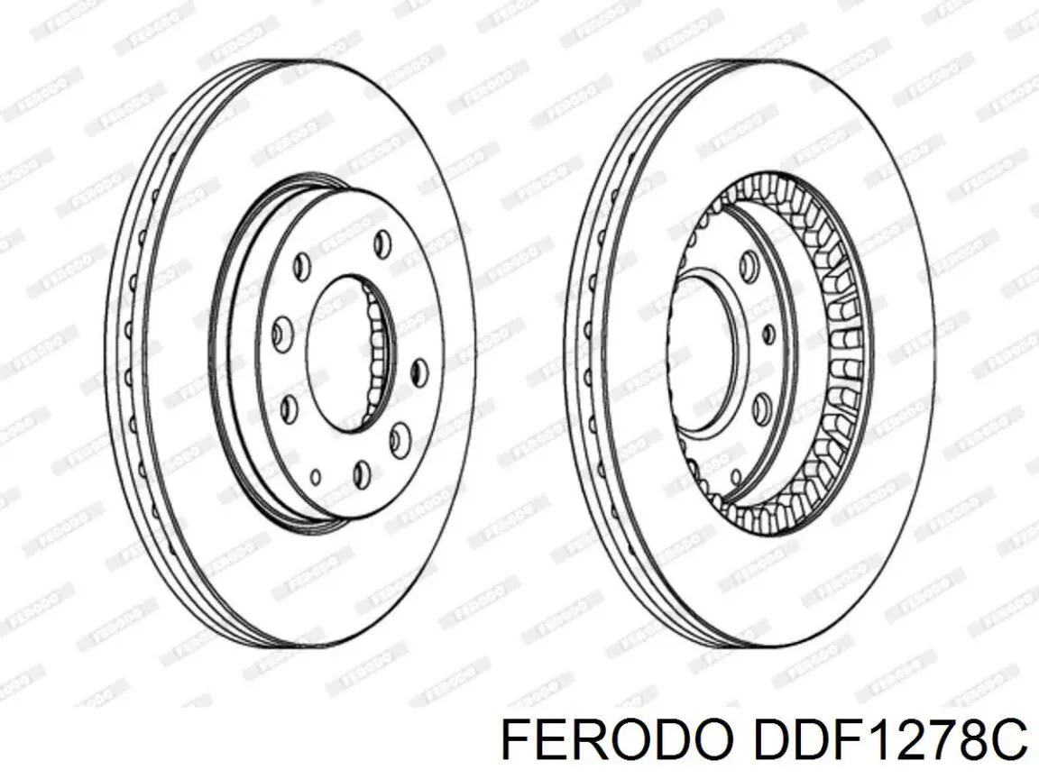 DDF1278C Ferodo передние тормозные диски