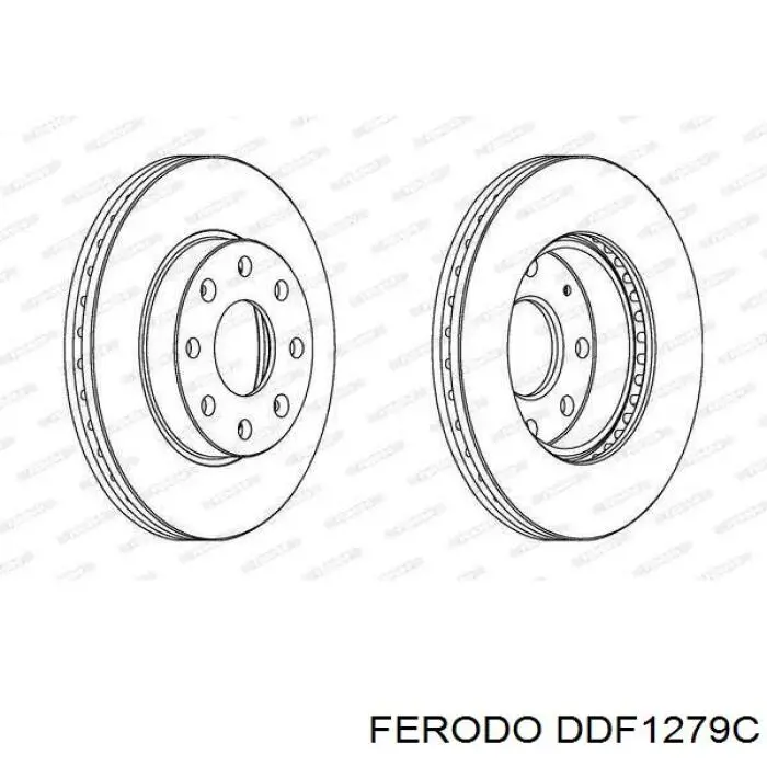 Передние тормозные диски DDF1279C Ferodo