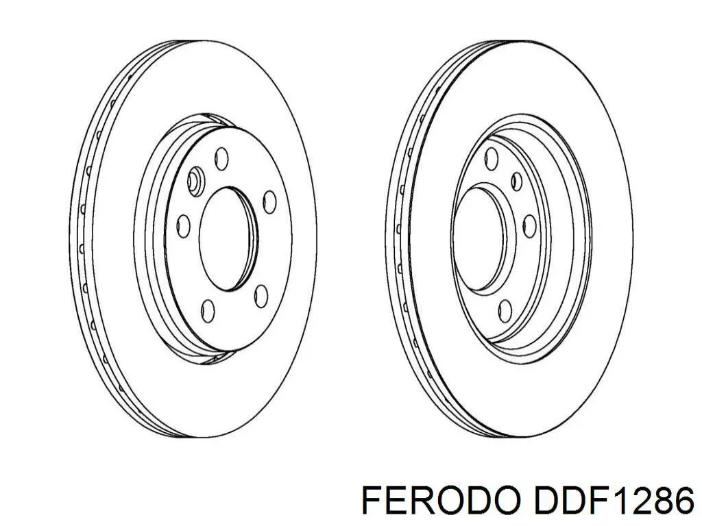 Купить DDF1286 Ferodo Диск тормозной задний