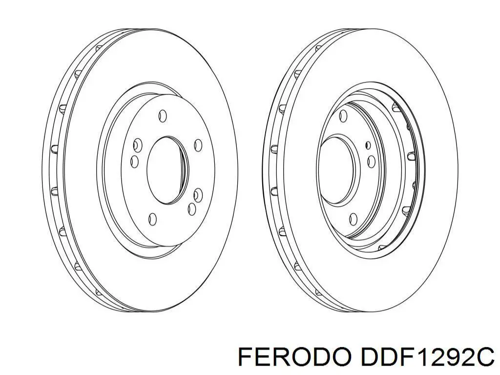 Freno de disco delantero DDF1292C Ferodo
