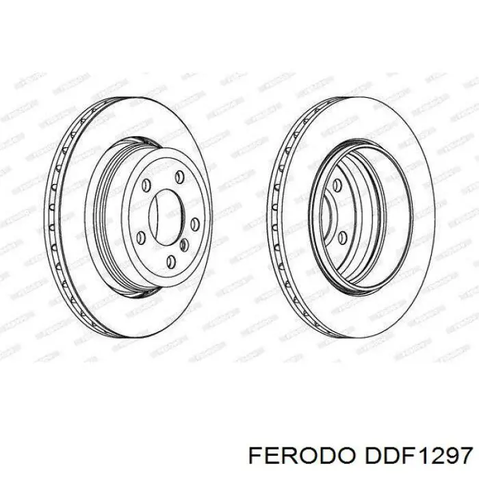 DDF1297 Ferodo диск тормозной задний