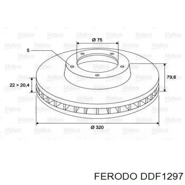 Задний тормозной диск Ferodo DDF1297 цена, от 69.13 USD