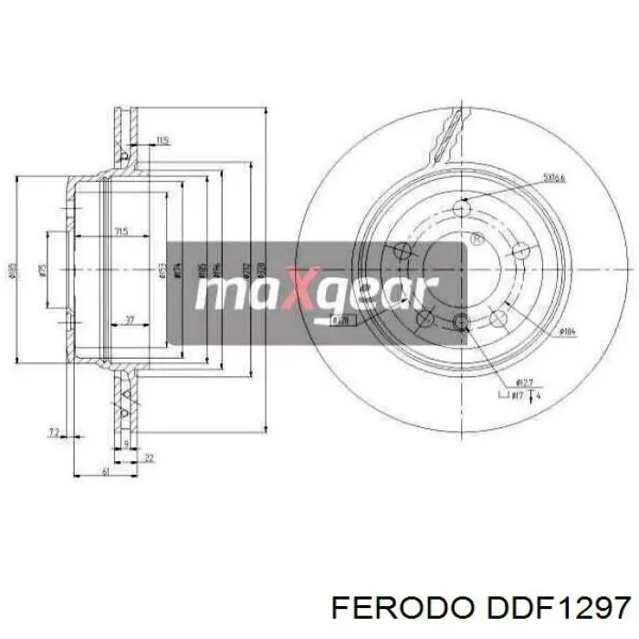 Тормозные диски DDF1297 Ferodo
