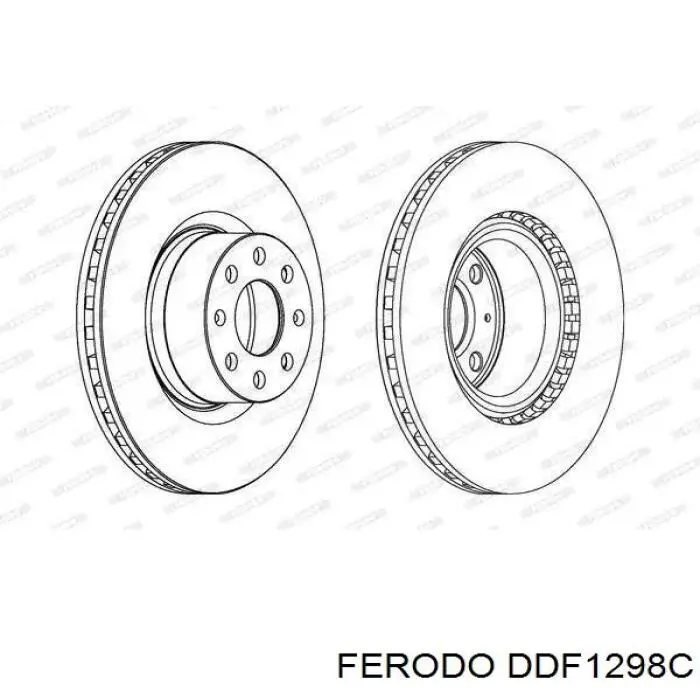 DDF1298C Ferodo диск тормозной передний
