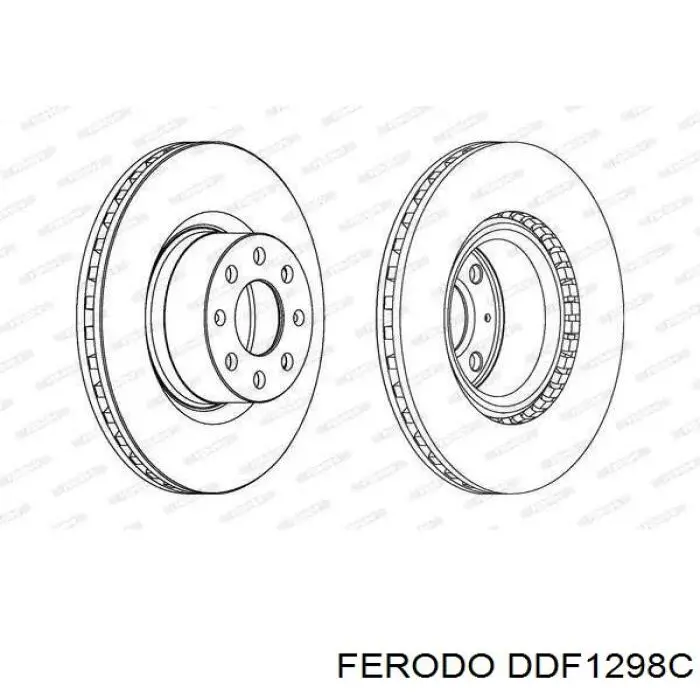 Передние тормозные диски DDF1298C Ferodo