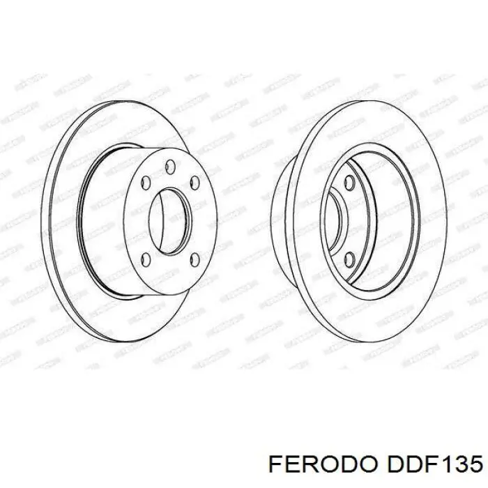 DDF135 Ferodo диск тормозной передний