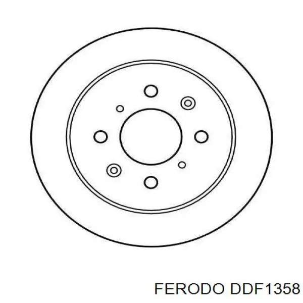 Задний дисковый тормоз Ferodo DDF1358