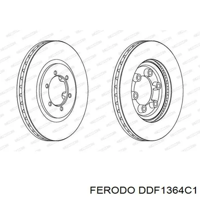DDF1364C1 Ferodo Дисковый тормоз