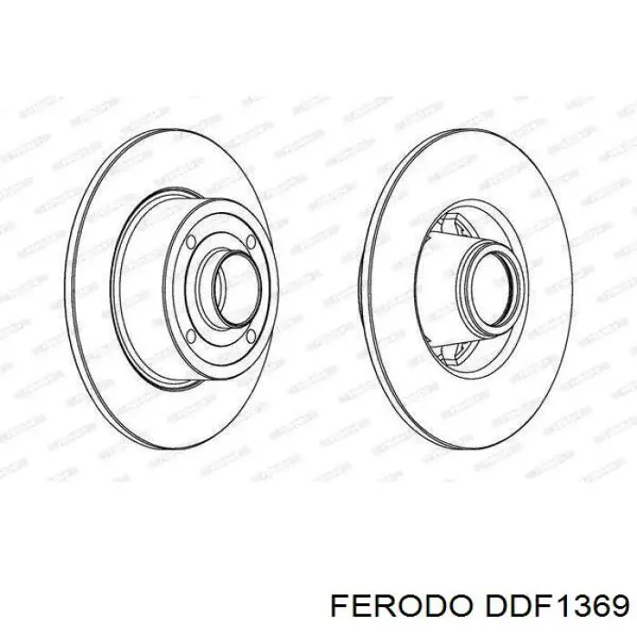 DDF1369 Ferodo диск тормозной задний