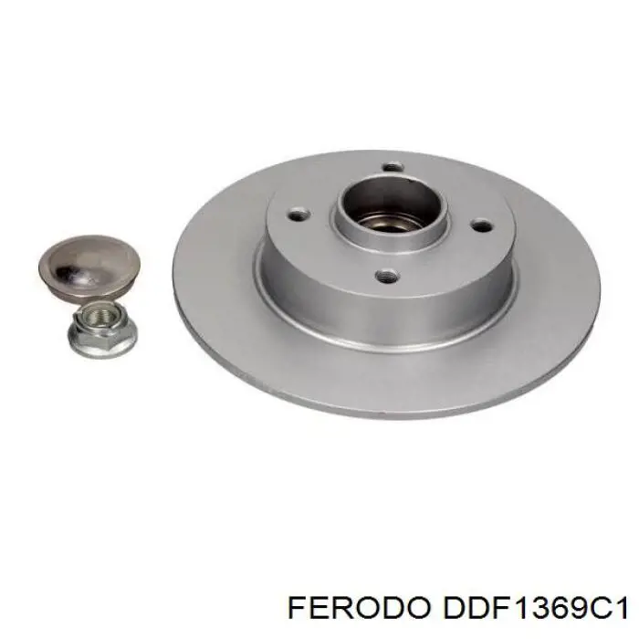 Disco de freno trasero DDF1369C1 Ferodo
