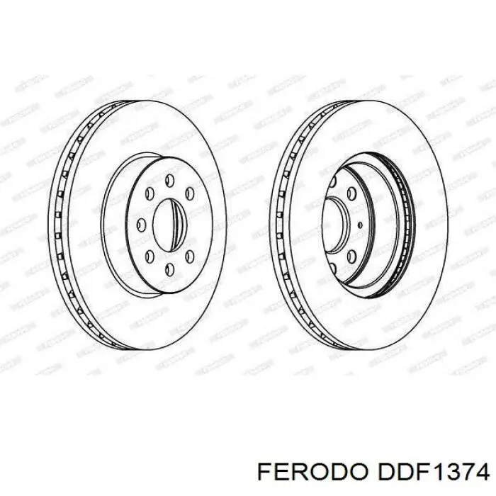 DDF1374 Ferodo диск тормозной передний