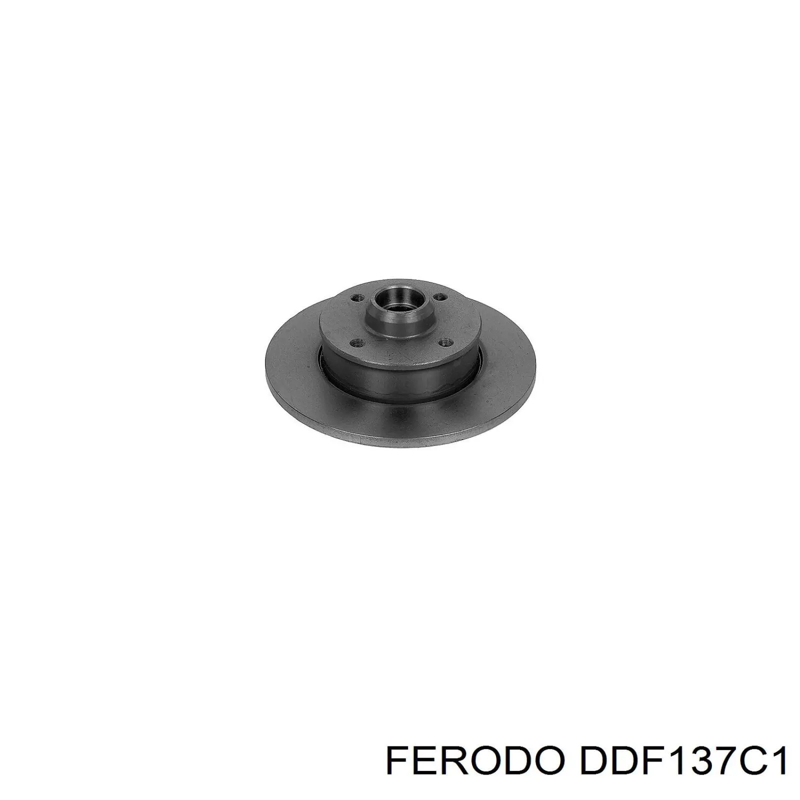 Disco de freno trasero DDF137C1 Ferodo