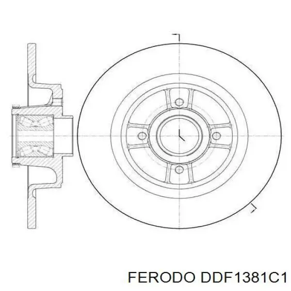 Задний тормозной диск Ferodo DDF1381C1 цена, от 50.16 USD
