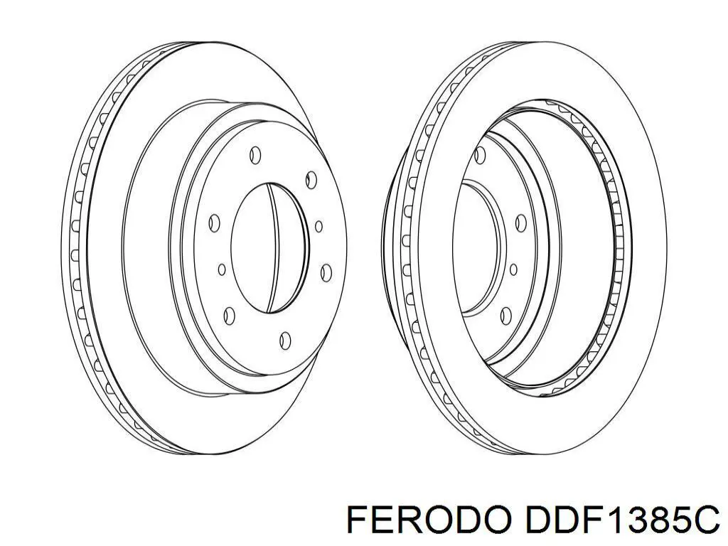 Тормозные диски DDF1385C Ferodo